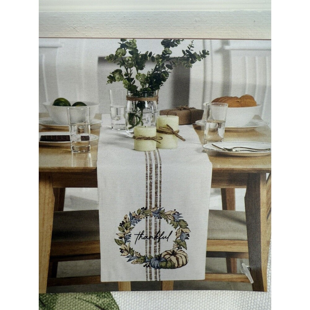NEW Table Runner, Fall Decorations for Home Pumpkin Fall Runner Thanksgiving... - Picture 1 of 8